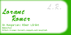 lorant romer business card