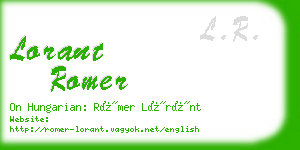 lorant romer business card